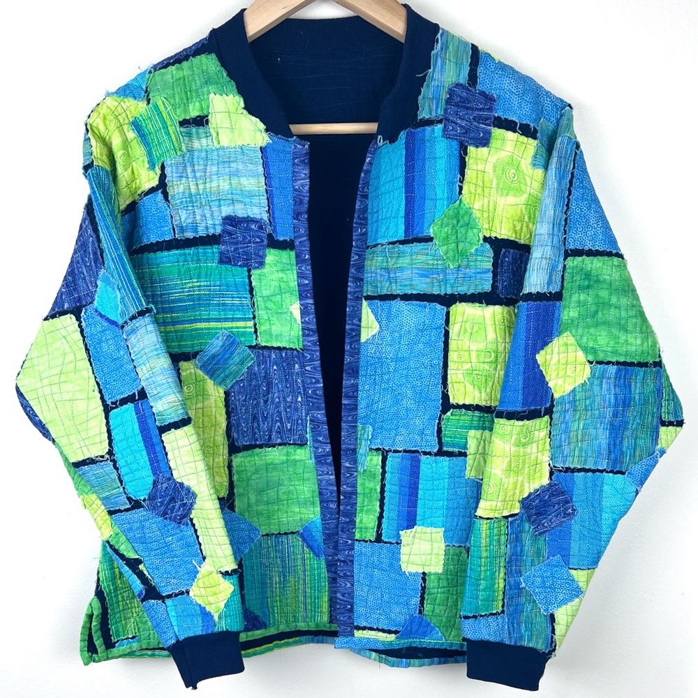 Vintage 90’s Grannycore Handmade Quilted Patchwork Jacket